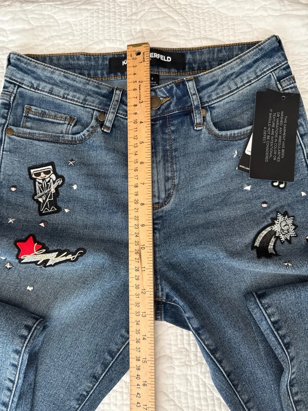 Karl Lagerfeld Jeans Skinny with Red Star Patch - Picture 9 of 13